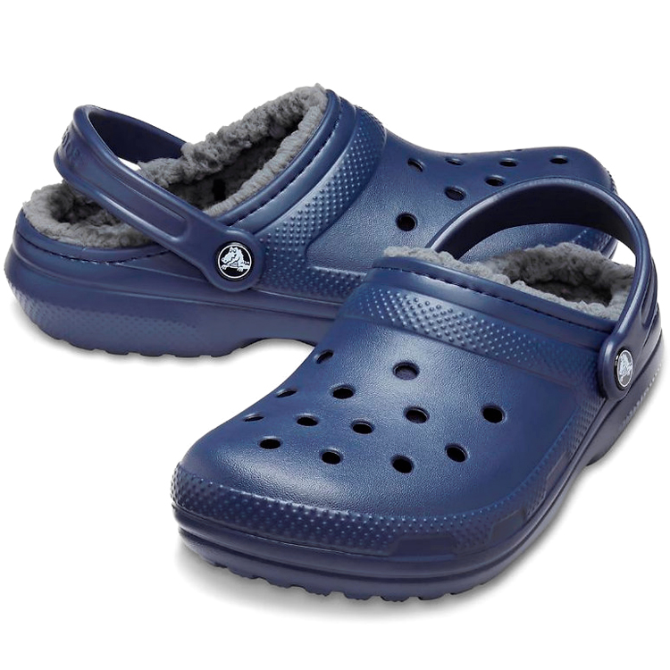 Slapi Crocs Classic Lined Clog pt Barbati / 43-44 / Albastru photo 5