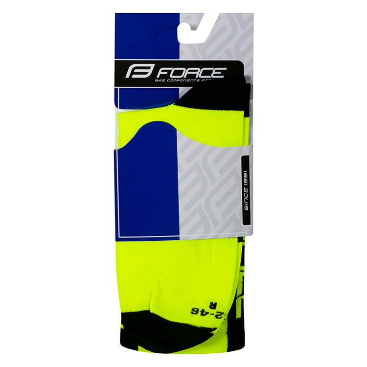 Носки Унисекс Force LONG PRO 36-41 Черный/Желтый photo 2