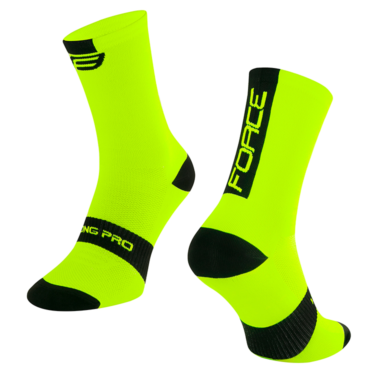 Носки Унисекс Force LONG PRO 36-41 Черный/Желтый photo 3