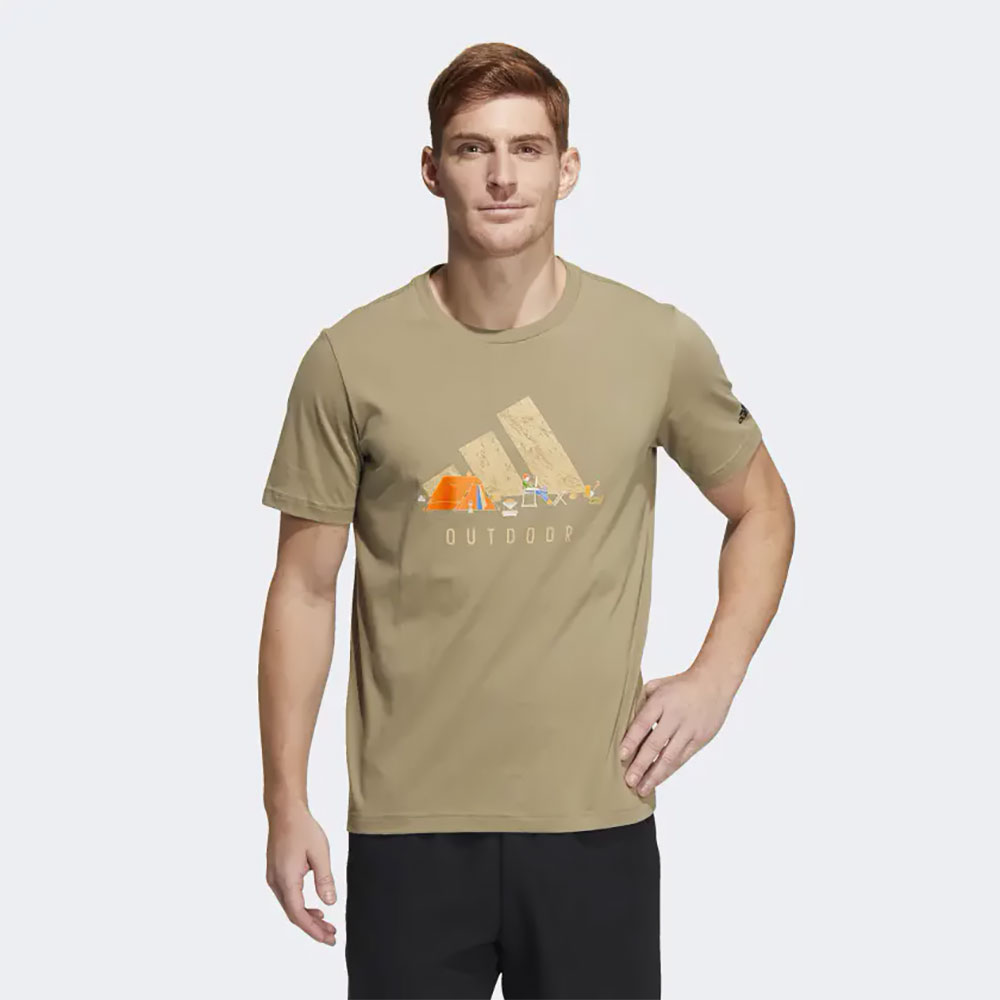 Футболка мужская Adidas SS LOGO GFX T S Зеленый photo 2