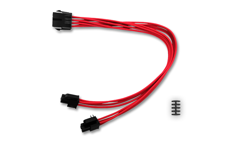 DEEPCOOL ”EC300-CPU8P-RD”, RED, Extension cable 8 (4+4)-pin ATX, 18AWG fiber wire and a high-quality terminal, wire length 300mm photo 3