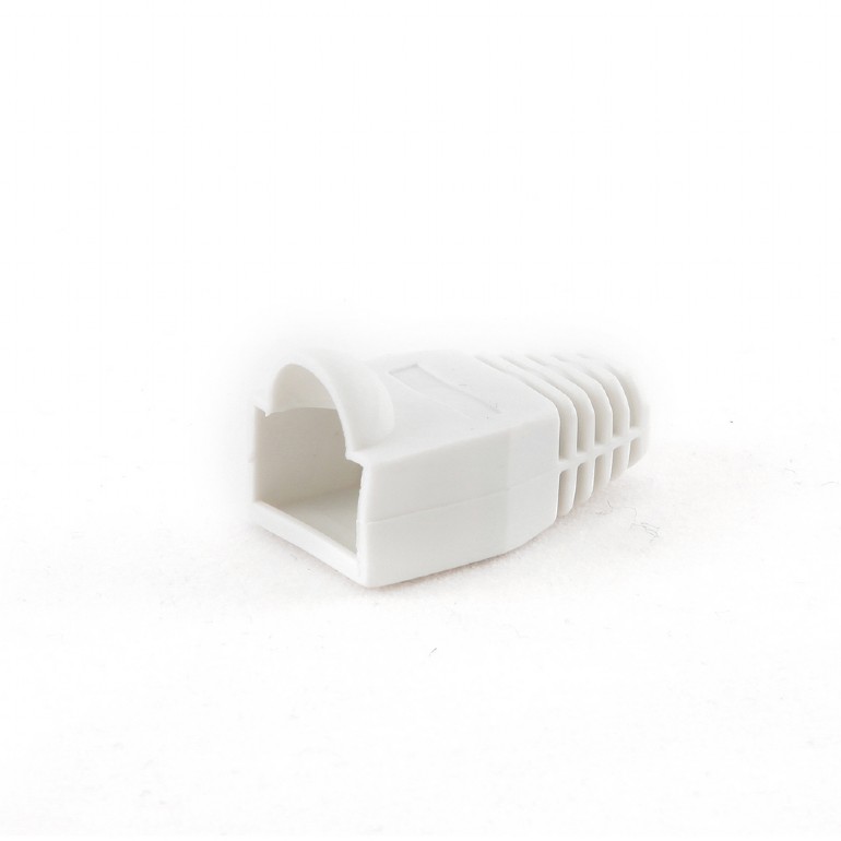 Boot cap for RJ-45 BT5WH/100, Strain relief (boot cap), white, 100 pcs per bag photo 1