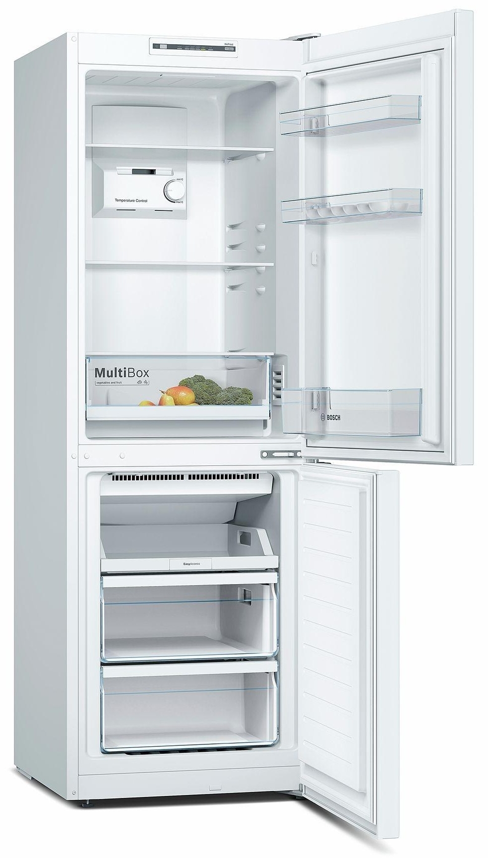 Frigider cu doua usi Bosch KGN33NW206 / 306 l / 176 cm / F / Alb photo 3
