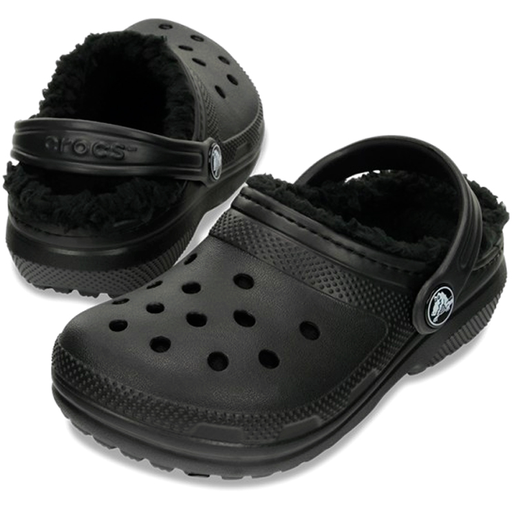 Slapi Crocs Classic Lined Clog K pt Barbati / 28-29 / Negru photo 2