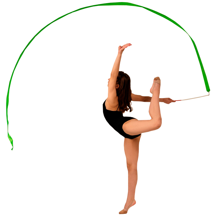 Baston gimnastic cu panglica 3807360 Grace Dance, Verde photo 4