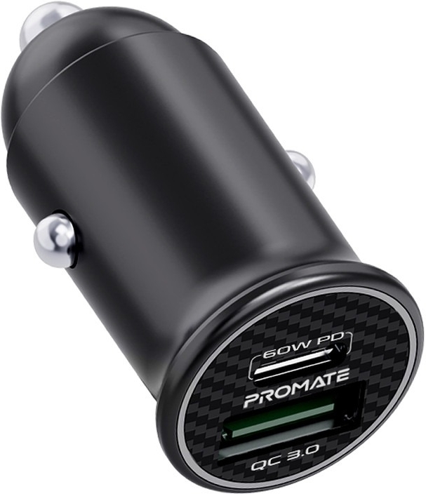 Incarcator auto p/u telefon mobil Promate Bullet-PD60 photo 1