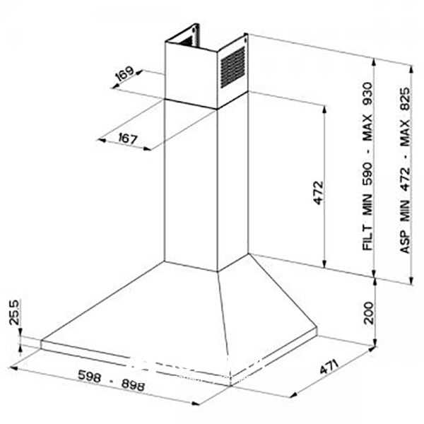 Hota Faber PB42LWA60Value / Cupola / Pina la 12 m.p / Alb photo 2
