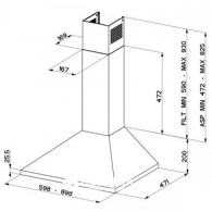 Hota Faber PB42LWA60Value, 1 motoare, 440 m3/h, 60 cm, Alb thumbnav 2