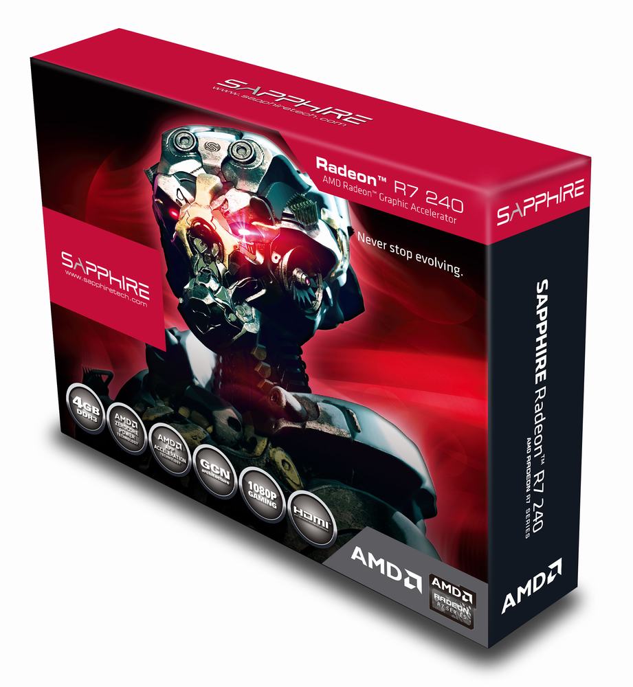 Sapphire Radeon™ R7 240 4GB DDR3 128Bit 700/1600Mhz, VGA, DVI-D, HDMI, with boost, Lite Retail photo 4