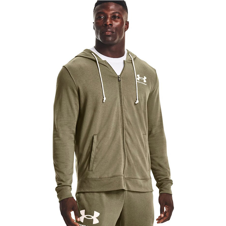 Hanorac pt bărbați Under Armour UA Rival Terry LC FZ L Verde photo 5