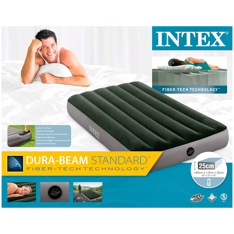 Saltea gonflabila cu pompa INTEX VELUR DOWNY photo 3