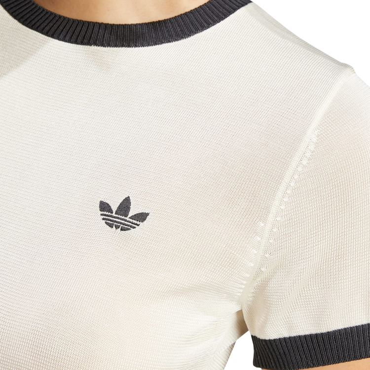 Футболка Adidas KNITTED 3S TEE XXS Бежевый Женский photo 5