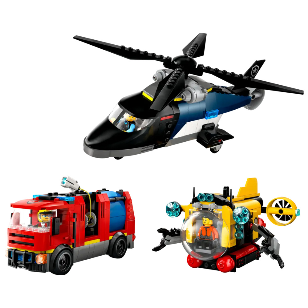 Constructor Lego City Helicopter, Fire Truck & Submarine Remix 60462 de la 7+ ani photo 2