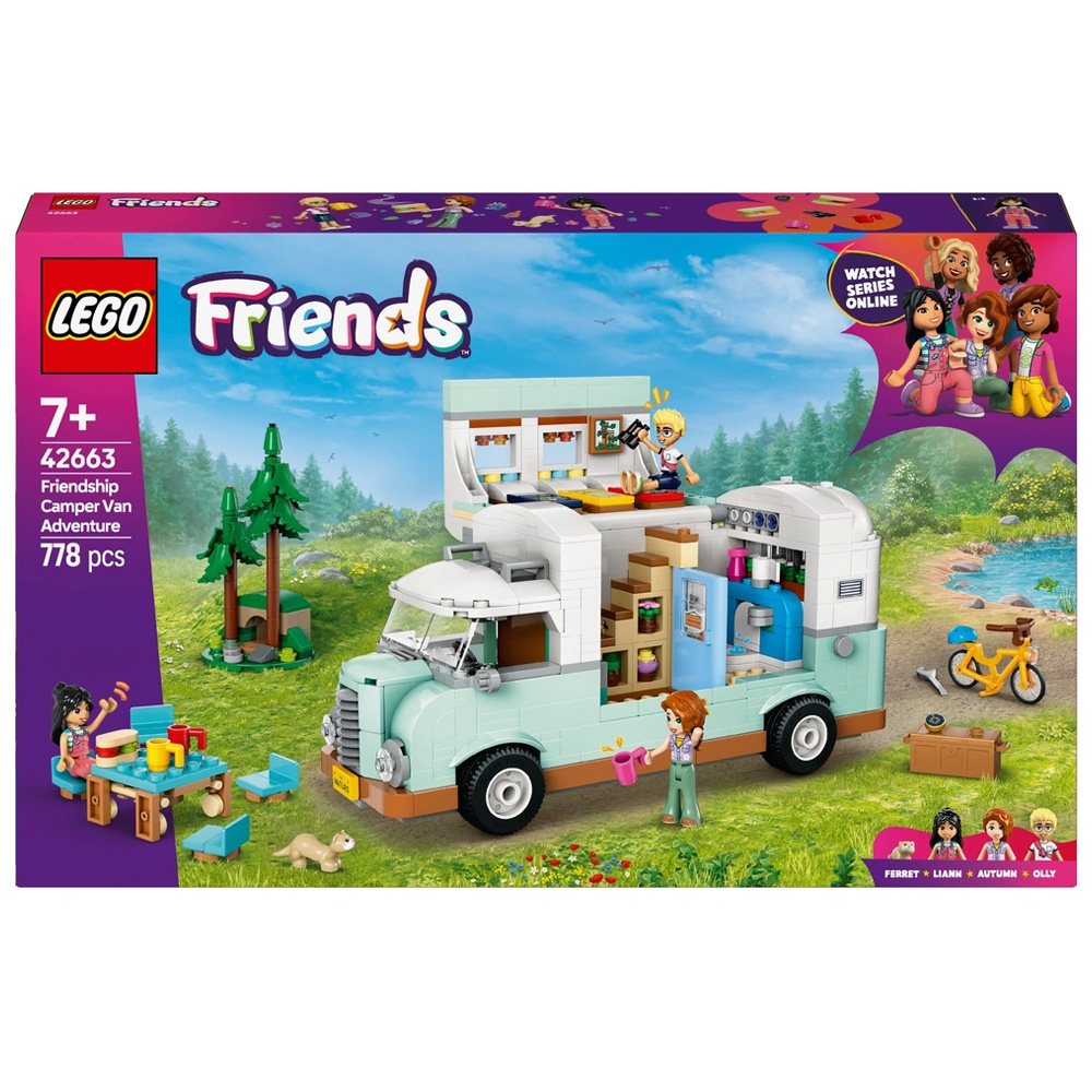 Constructor Lego Friends Friendship Camper Van Adventure 42663 de la 7+ ani photo 1