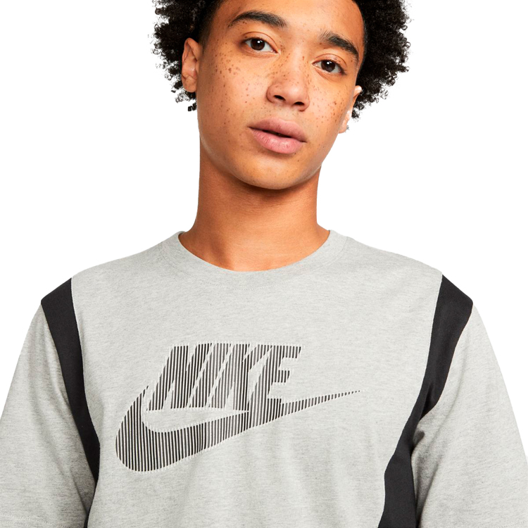 Tricou bărbătesc Nike M NSW HYBRID SS TOP M Gri-negru photo 3