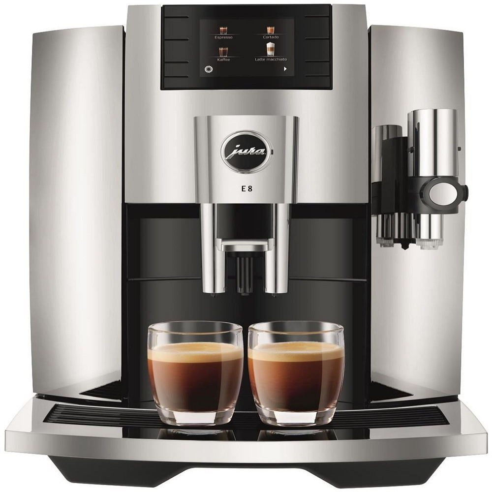 Aparat de cafea Espresso JURA E8 Professional Aroma Chrom (2020),15363 / 15 bar / Espresso photo 1 Aparat de cafea Espresso JURA E8 Professional Aroma Chrom (2020),15363 / 15 bar / Espresso photo 1