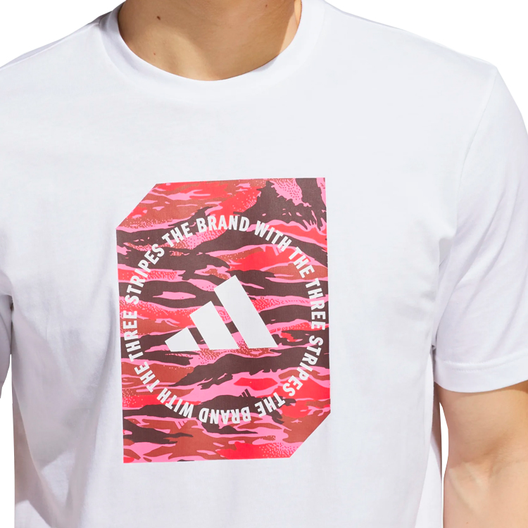 Tricou bărbătesc Adidas M C CAMO BOX T XS Alb photo 4