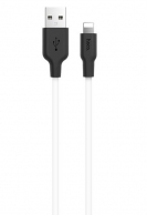Cable  USB la Lightning HOCO  X21 Silicone / 1m / Silicone / up to 2A / Black/White thumbnav 2