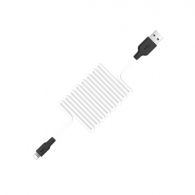 Cable  USB la Lightning HOCO  X21 Silicone / 1m / Silicone / up to 2A / Black/White thumbnav 3
