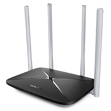 Wi-Fi роутер MERCUSYS AC12 / AC1200 Dual Band / Wi-Fi5 / 1WAN+4LAN / 4 external antennas photo 2