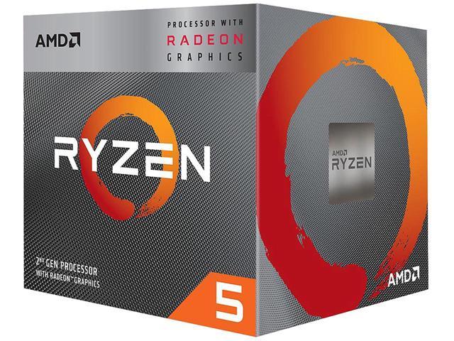 AMD Ryzen™ 5 3400G, Socket AM4, 3.7-4.2GHz (4C/8T), 2MB L2 + 4MB L3 Cache, Integrated Radeon™ RX Vega 11 Graphics, 12nm 65W, Unlocked, Box (with Wraith Spire Cooler) photo 1
