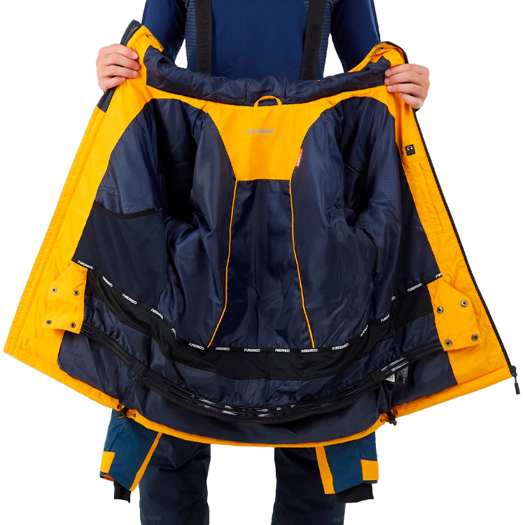 Geacă pt Barbati Fundango Orion Padded Jacket S Albastru-oranj photo 5