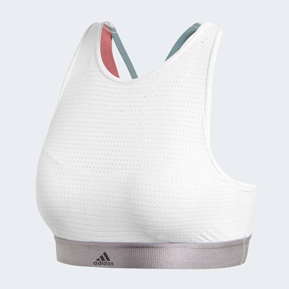 Bra sportive Adidas Halter Bra 2.0 / Femei / L / Alb photo 1