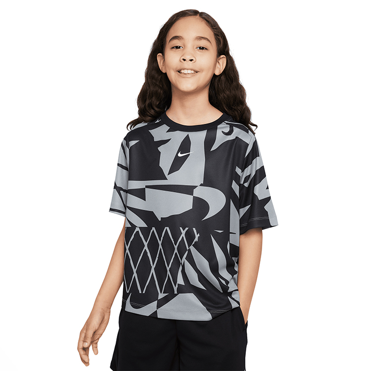 Футболка Nike B NK DF MULTI + SS TP SSNL AOP / Мужской / S / Черный/Серый photo 2