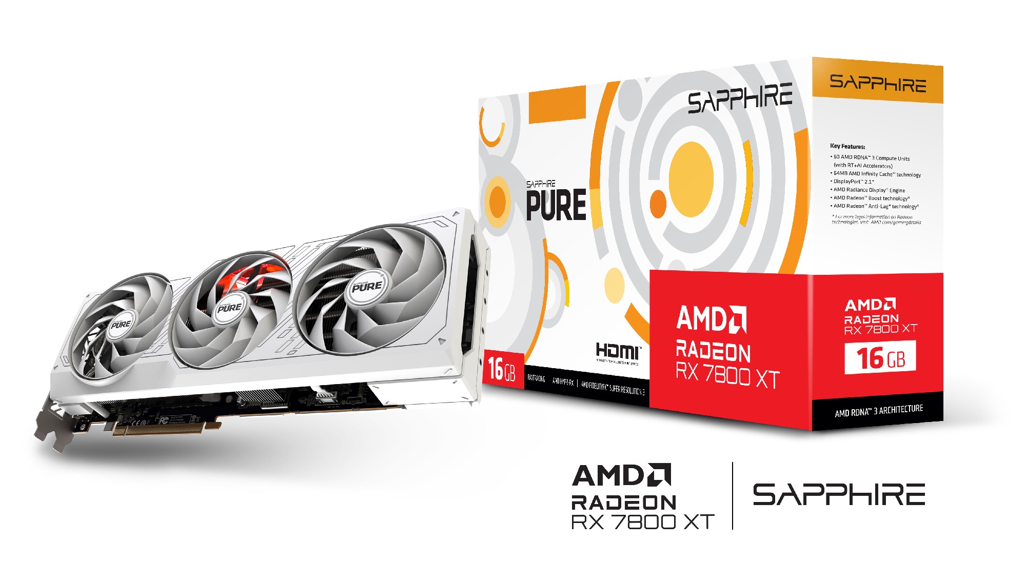Placa video Sapphire PULSE Radeon RX 7800 XT White / 16GB / GDDR6 / 256bit photo 1
