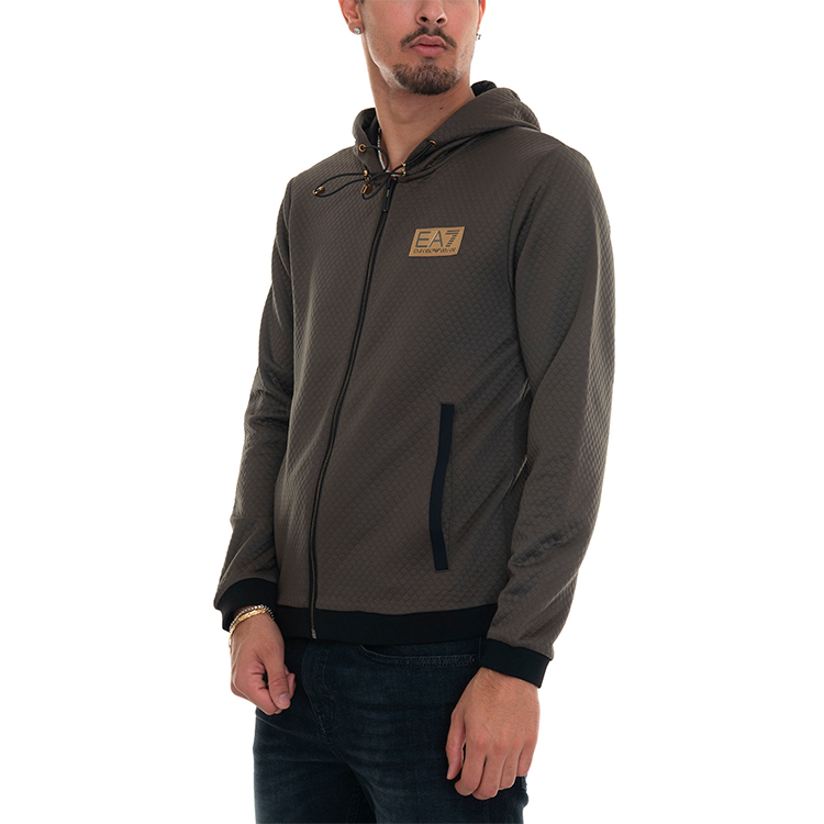 Hanorac pt bărbați EA7 EMPORIO ARMANI SWEATSHIRT S Gri photo 4