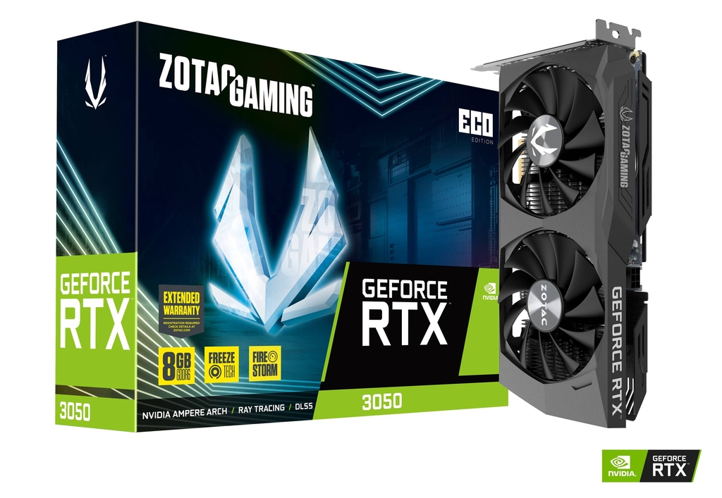 Placa video ZOTAC GeForce RTX 3050 ECO / 8GB / GDDR6 / 128Bit photo 1