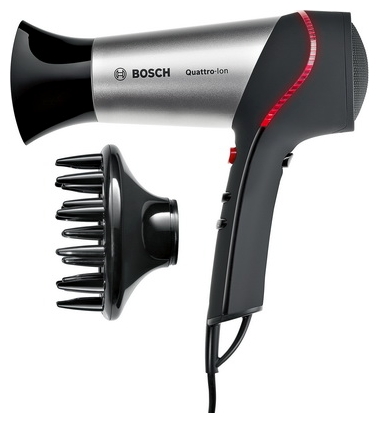 Фен Bosch PHD5767 2000W Чёрный с серебристым photo 1 Фен Bosch PHD5767 2000W Чёрный с серебристым photo 1