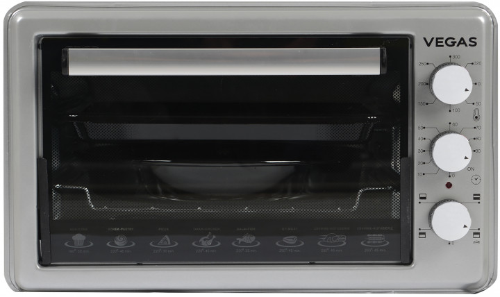 Электрическая печь Vegas VEO-7036G, 36 л, 1500 Вт, Серый photo Электрическая печь Vegas VEO-7036G, 36 л, 1500 Вт, Серый photo