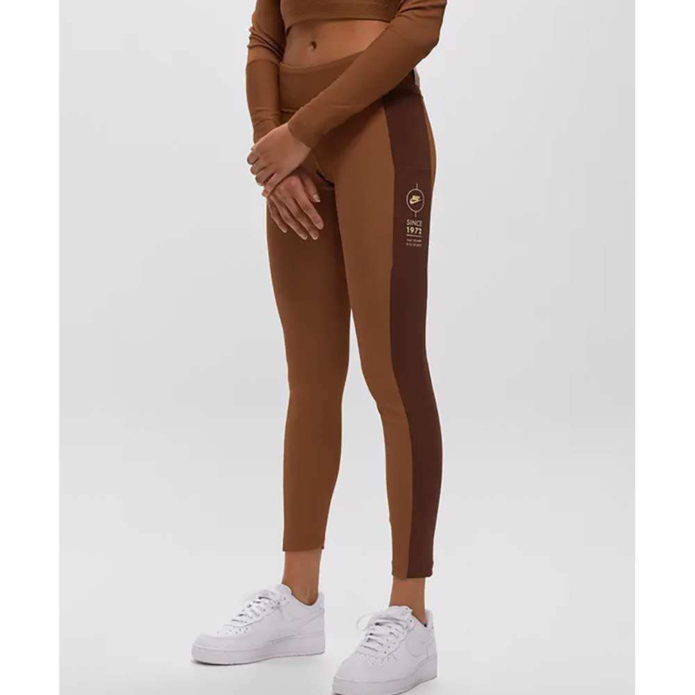 Легинсы Nike W NSW TIGHT RIB SU L Коричневый Женский photo 2