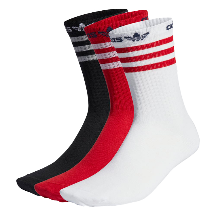 Sosete Unisex Adidas CREW SOCK 3PP M Negru-rosu-alb photo 1