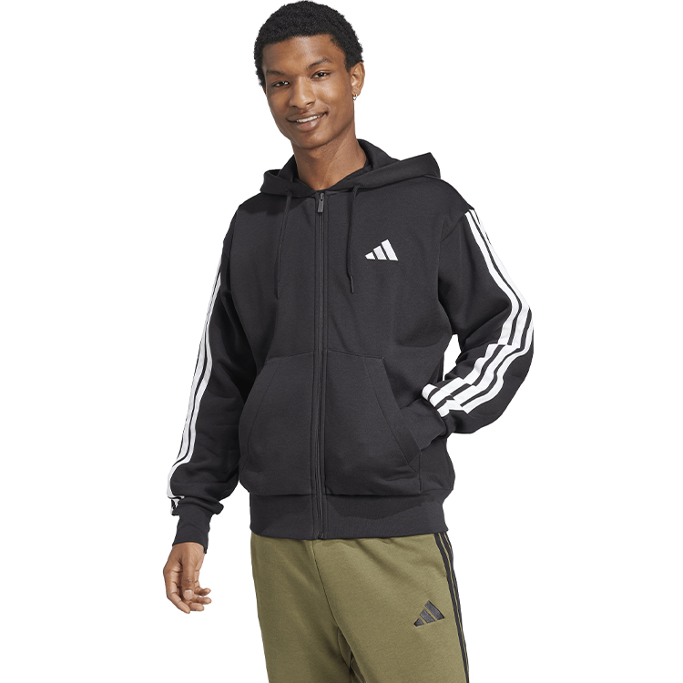 Hanorac pt bărbați Adidas M 3S FL FZ HD S Negru photo 1 Hanorac pt bărbați Adidas M 3S FL FZ HD S Negru photo 1