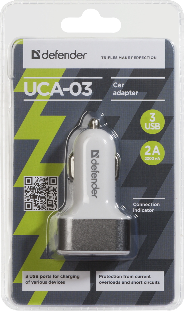 Incarcator auto p/u telefon mobil Defender UCA-03, 3xUSB, 4A photo 2