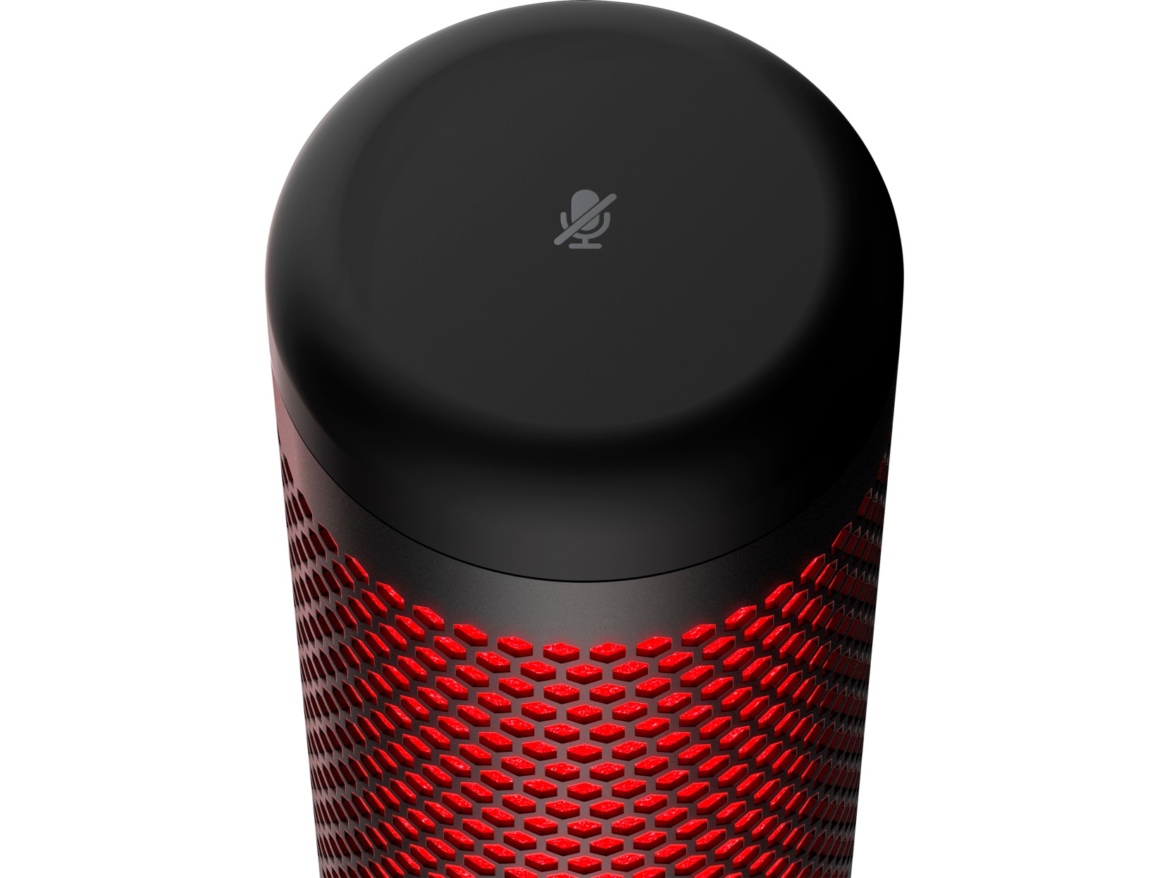 HyperX QuadCast, Black, Microphone for the streaming, Anti-Vibration shock mount, Tap-to-Mute sensor with LED indicator, Four selectable polar patterns, Internal pop filter, Built-in headphone jack, Cable length: 3m, Black/Red,  USB photo 5