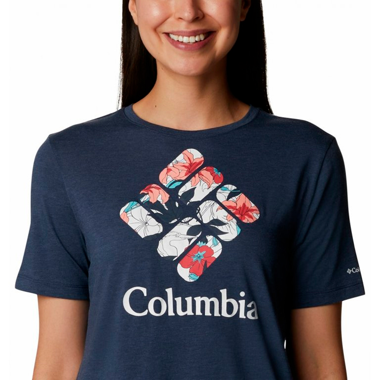 Polo Columbia Bluebird Day Relaxed Crew Neck XS Albastru Femei photo 2
