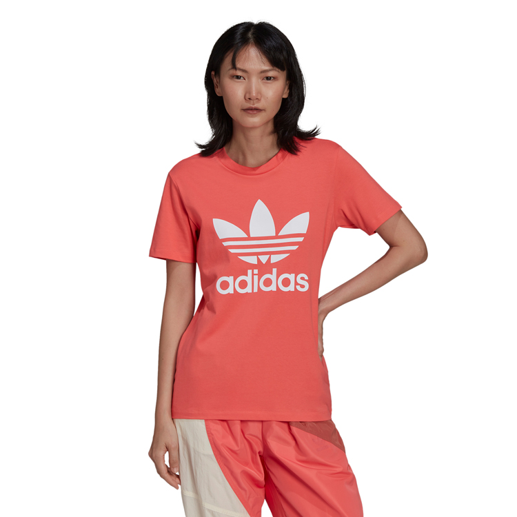 Tricou Adidas TREFOIL TEE    30 Roz Femei photo 1