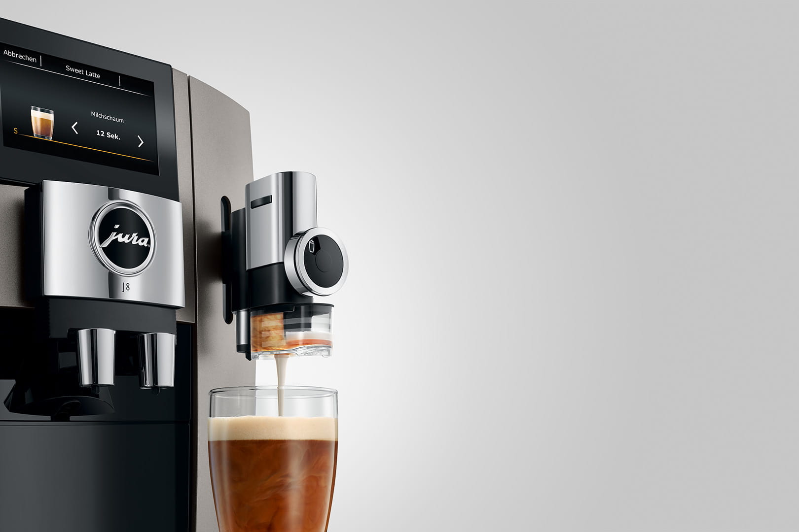 Aparat de cafea Espresso JURA J8 Midnight Silver, 15471 / 15 bar / Espresso photo 4