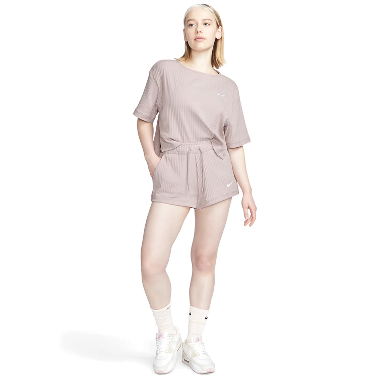 Шорты Nike W NSW RIB JRSY SHORT L Розовый Женский photo 2