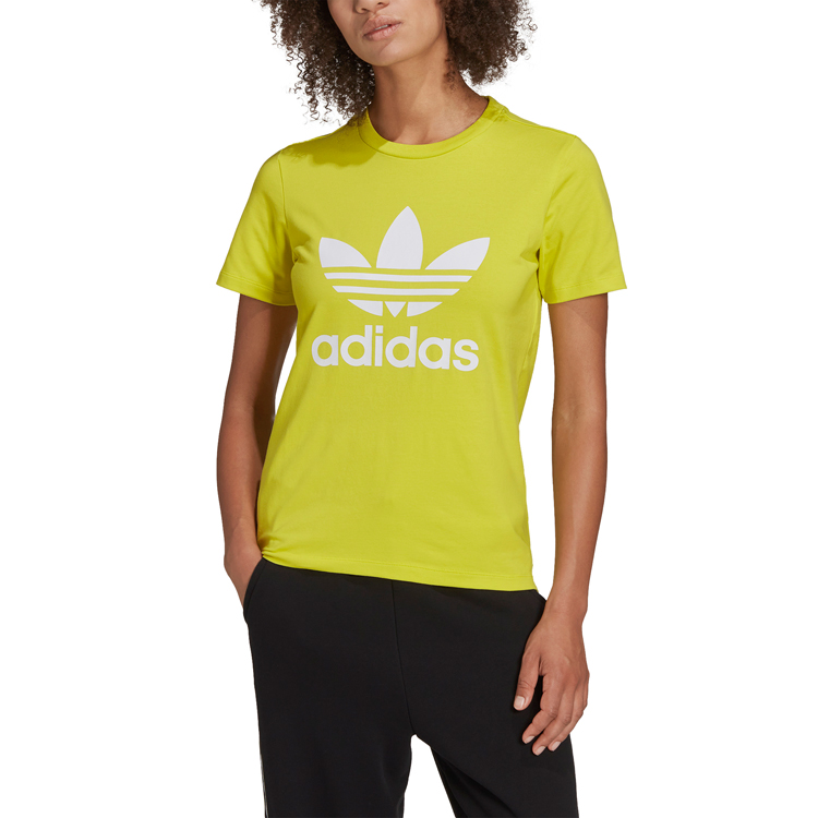 Tricou Adidas TREFOIL TEE    30 Galben Femei photo 2