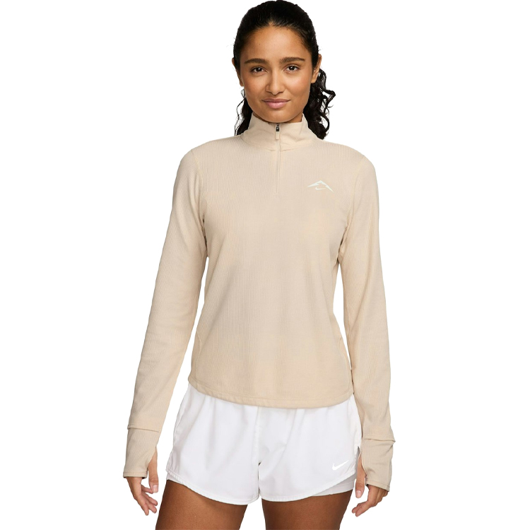 Jacheta Nike W NK TRAIL DF HZ MIDLAYER L Bej Femei photo 1