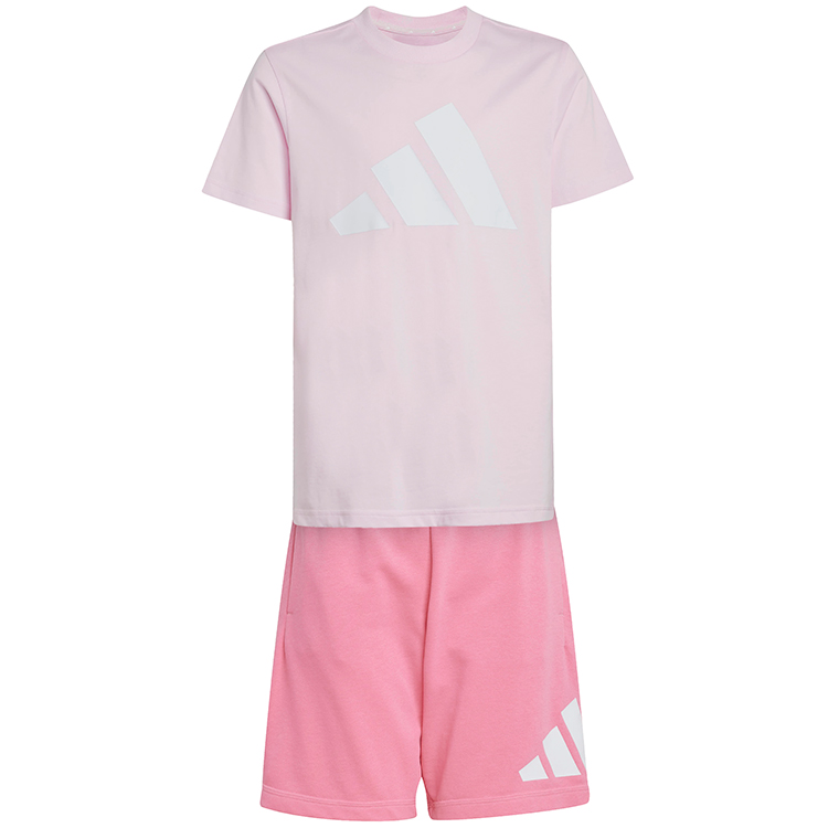 Costum tricou si sorti Adidas J BL T-SET / Femei / 128 / Roz photo 2