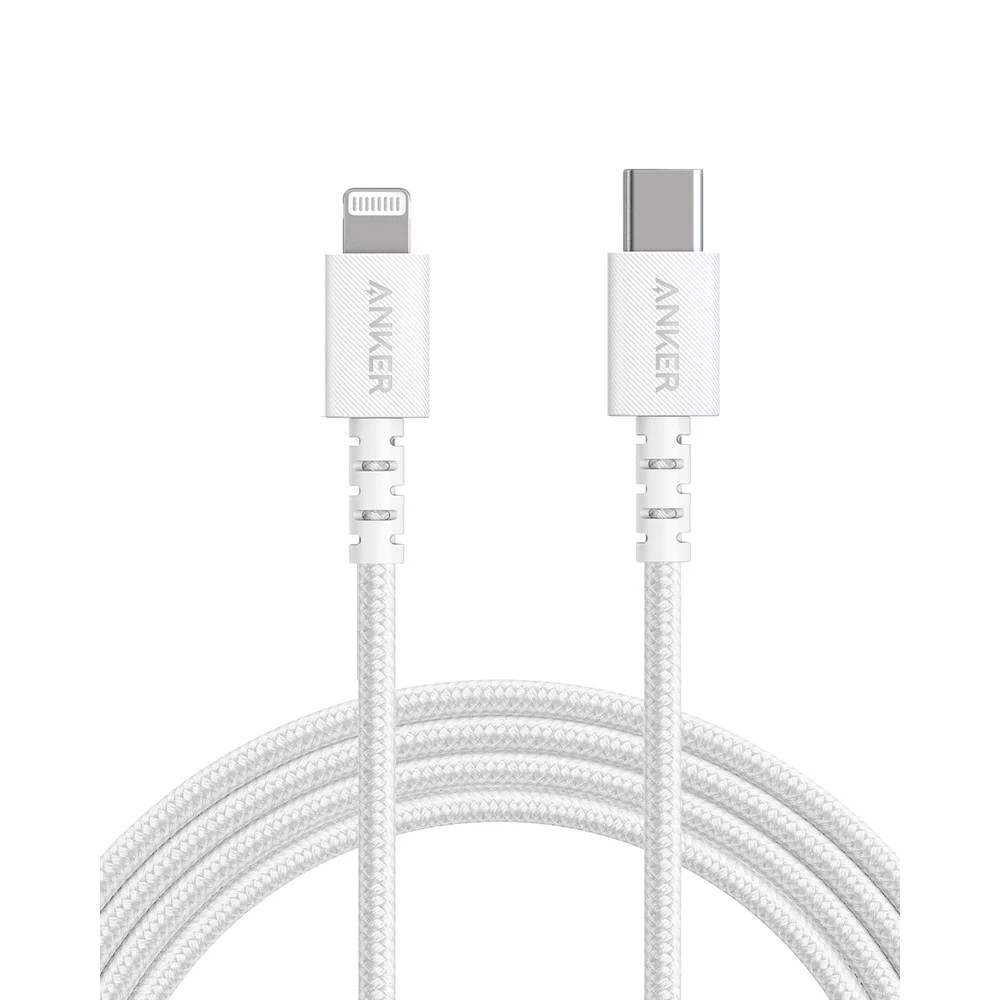 Cablu Type-C la Lightning Anker PowerLine Select+ / 1.8 m / white photo 1