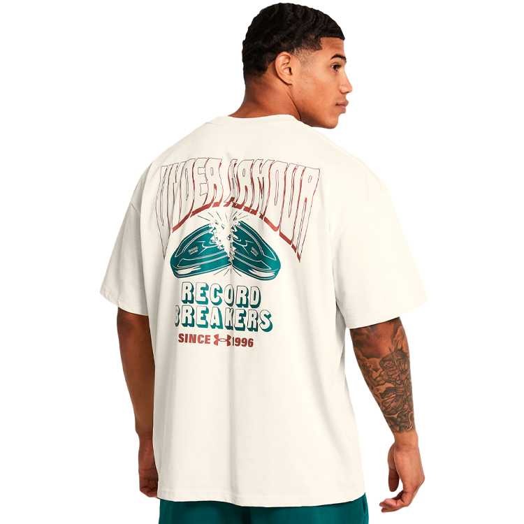 Tricou bărbătesc Under Armour UA HW RECORD BREAKERS SS L Bej photo 2