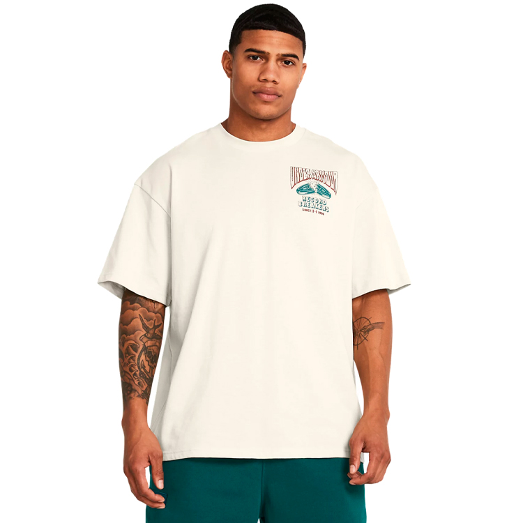 Tricou bărbătesc Under Armour UA HW RECORD BREAKERS SS L Bej photo 3