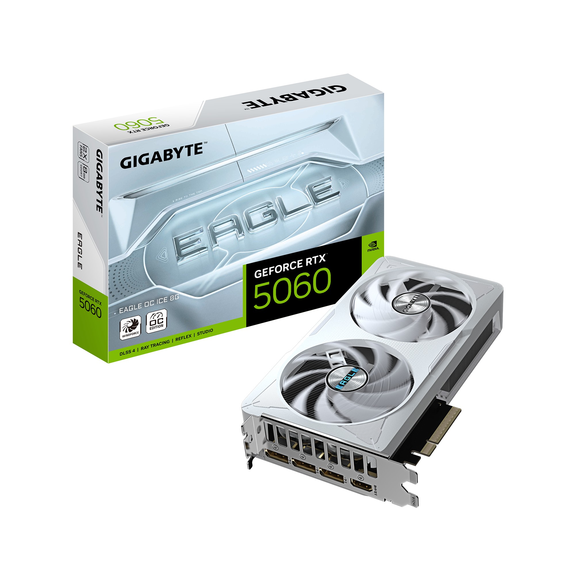 Placa video GIGABYTE GeForce RTX 5060 EAGLE OC ICE 8G / 8GB / GDDR7 / 128bit photo 1