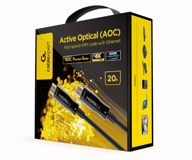 Cablu video  Gembird CCBP-HDMI-AOC-20M-02 / Supports 4K UHD resolutions at 60Hz, male-male / 20 m photo 2